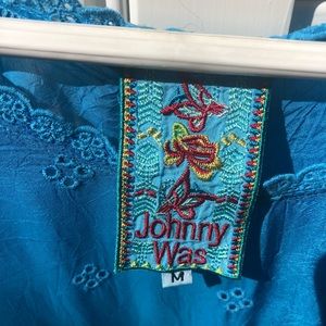 Johnny Was sleeveless royal blue top